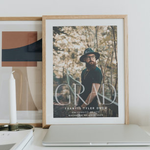 Das bin ich Moderner GRAD Fade Text FOTO Poster