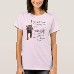 Das Bio Shirt der gefährdeten bengalischen