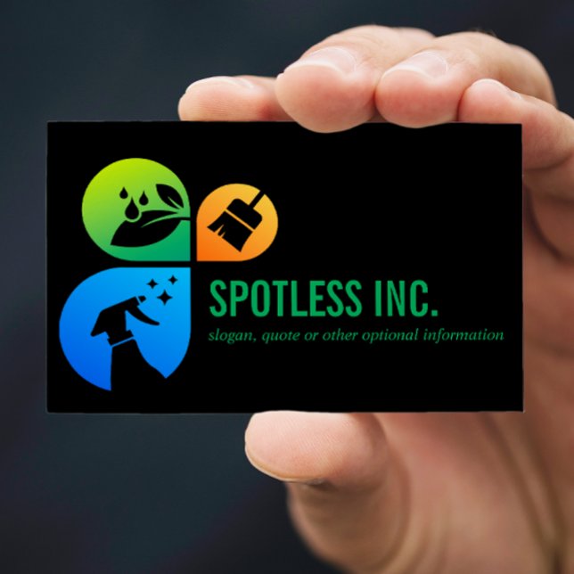 Das Black Modern Clearing-Logo Visitenkarte (Von Creator hochgeladen)