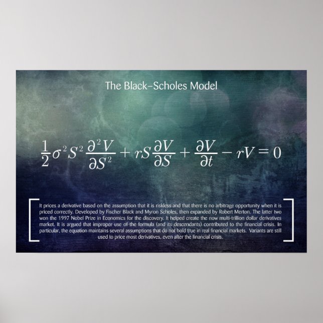 Das Black-Scholes-Modell - Mathe-Poster Poster (Vorne)
