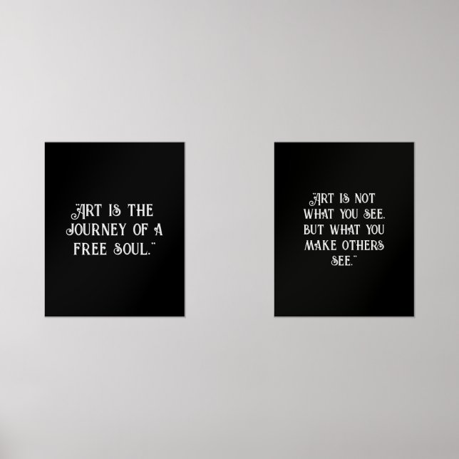 Das Black Wihite Poster inspiriert Zitate Bilderwand Sets (Vorderseite)