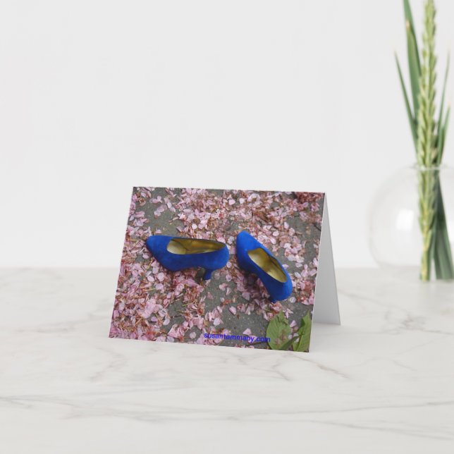 DAS BLAU BESCHUHT notecard Karte (Vorderseite)