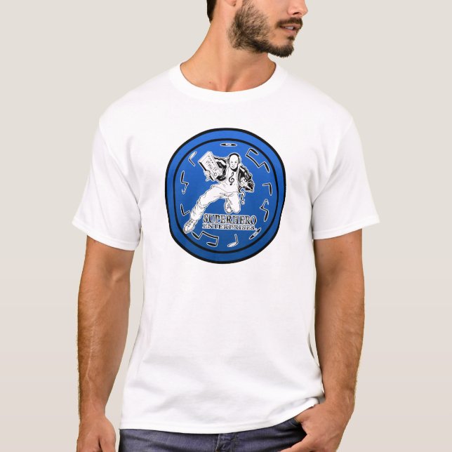 Das Blau "merkt" T - Shirt (Vorderseite)