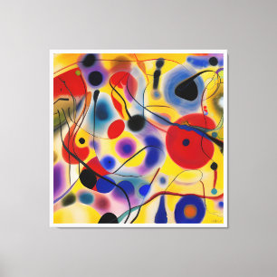 Das Blaue 10 Abstract trifft Rot 6 Leinwanddruck