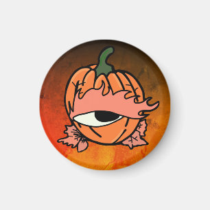 Das blaue Auge des spoky Pumpkins Magnet