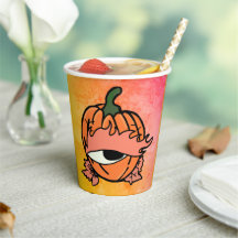 Das blaue Auge des spoky Pumpkins