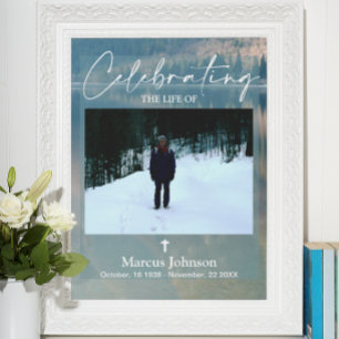 Das blaue Beerdigungsposter feiern Poster