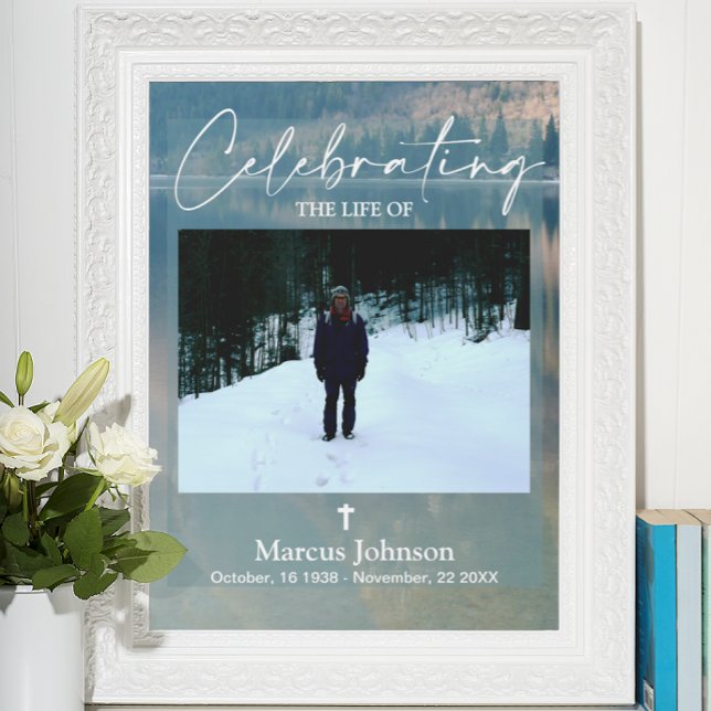 Das blaue Beerdigungsposter feiern Poster (Von Creator hochgeladen)