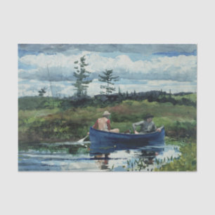 Das blaue Boot von Winslow Homer Seidenpapier