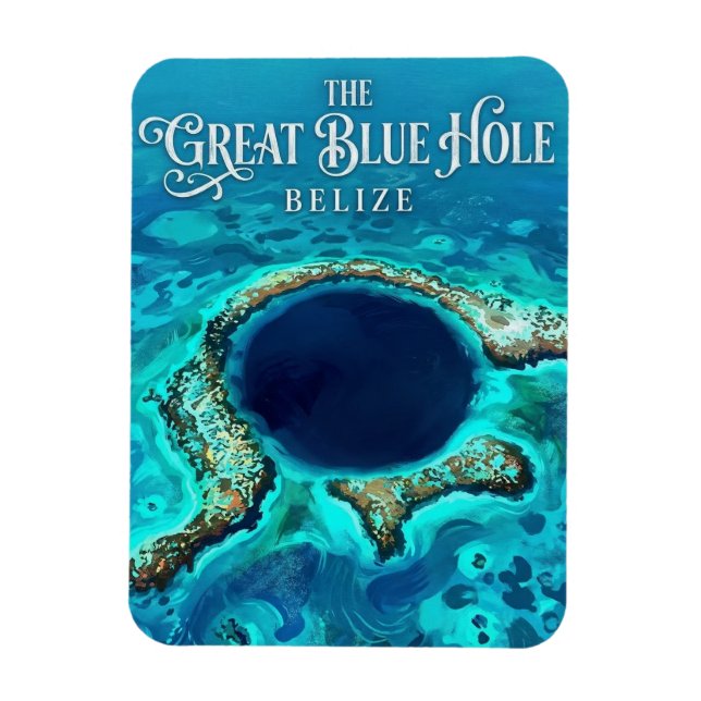 Das Blaue Loch Belize Magnet (Vertikal)