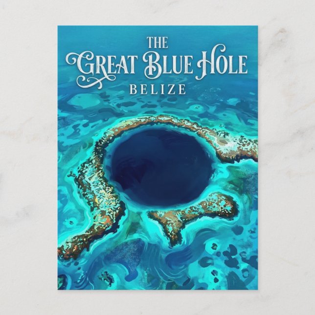Das Blaue Loch Belize Postkarte (Vorderseite)