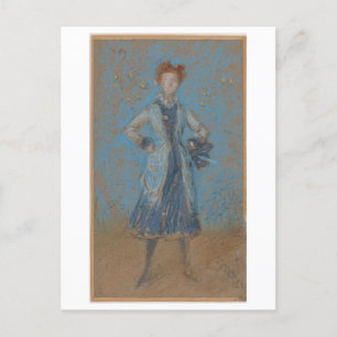 "Das blaue Mädchen" von James McNeill Whistler Pos Postkarte