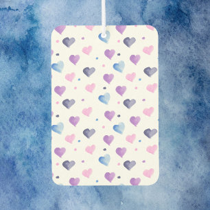 Das blaue Pink-blaue Muster des Wasserfarbmusters Autolufterfrischer