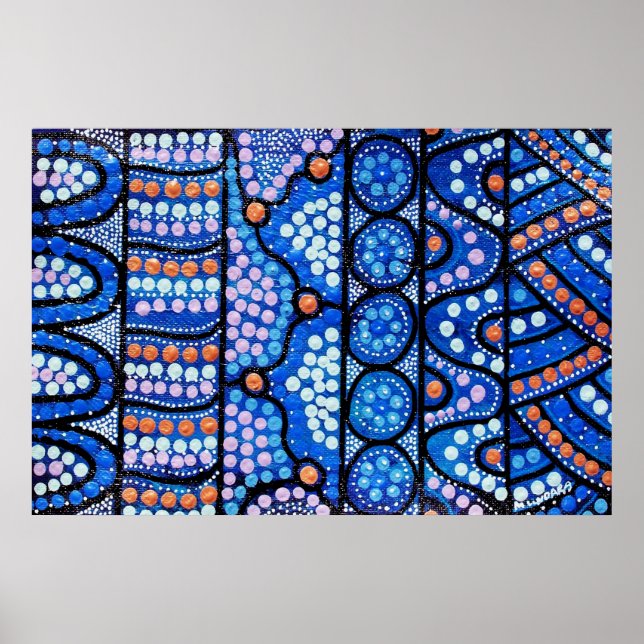 Das blaue Plakat der Reise (Vorne)