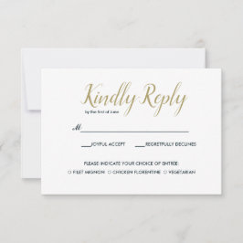 Das blaue Riff | Hochzeitsrabatt mit Essenswahl RSVP Karte