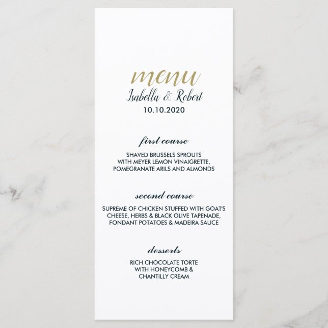 Das blaue Riff | Nautical Wedding Menu Menükarte (Vorderseite)