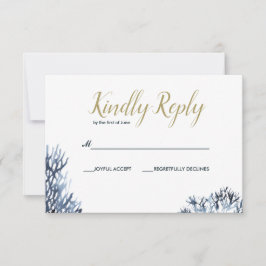 Das blaue Riff | Nautical Wedding RSVP Karte