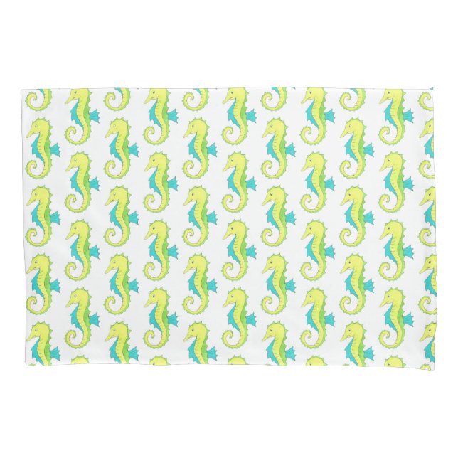 Das blaue Seepferd des Ozeans Kissenbezug (Vorderseite)