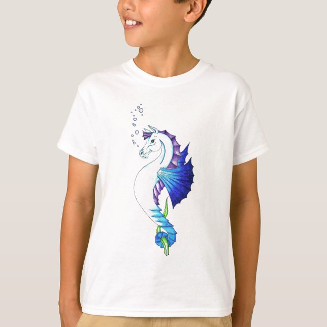 Das blaue Wasserpferd T-Shirt (Vorderseite)