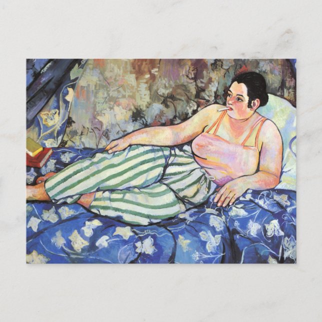 Das Blaue Zimmer von Suzanne Valadon Postkarte (Vorderseite)