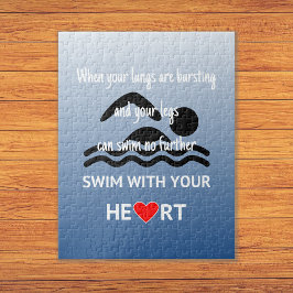 Das blaue Zitat zum Thema Schwimmsport Puzzle