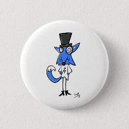 Das blauer Fox-Abzeichen Button