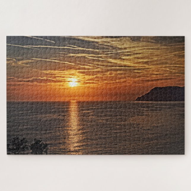 Das Blaze des Sonnenuntergangs - 20x30 - 1014 Stk. Puzzle (Horizontal)