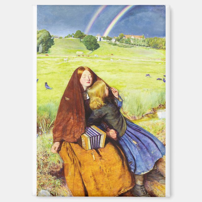 Das blinde Mädchen von John Everett Millais Magnet (Vorderseite)
