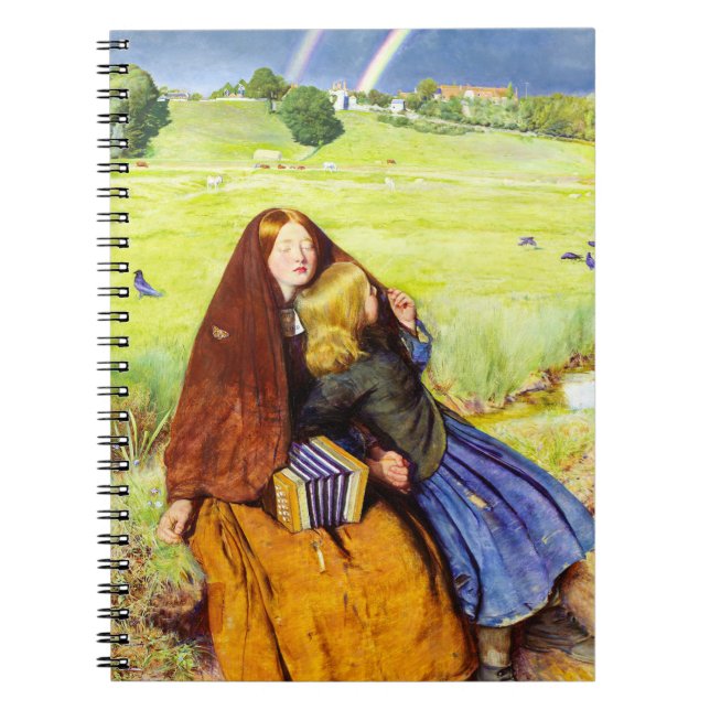 Das blinde Mädchen von John Everett Millais Notizblock (Vorderseite)