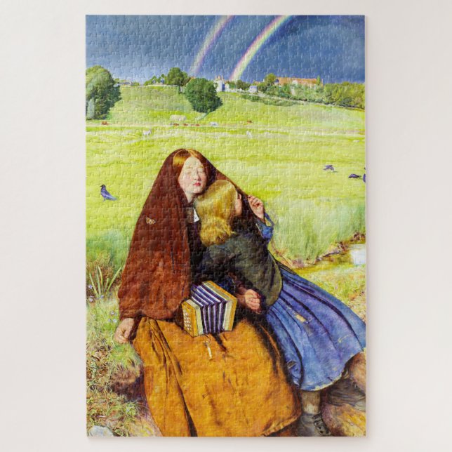 Das blinde Mädchen von John Everett Millais Puzzle (Vertikal)