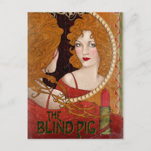 DAS BLINDE PIG™-Vintage Artwork Postkarte