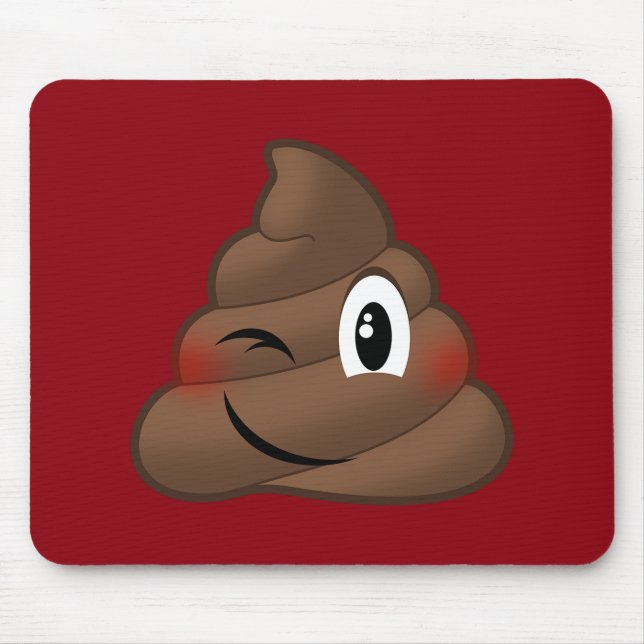 Das Blinzeln kacken Emoji Mousepad (Vorne)