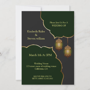 Das Blitzlicht-islamische Lampe Einladung