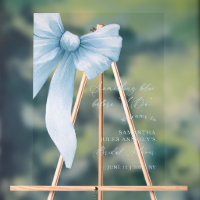 Das Blue Bow Brautparty Begrüßungszeichen
