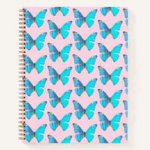 Das Blue Butterfly Hardcover Spiral Notebook Notizbuch