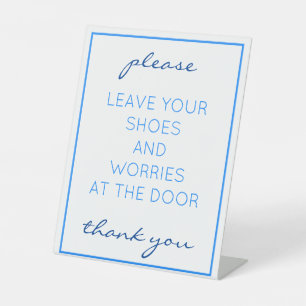 Das Blue Entfernen von Shoes Counter-Zeichen für N Sockelschild