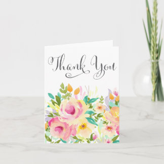 Das Blumen Aquarell danken Ihnen Gruß-Karte Dankeskarte