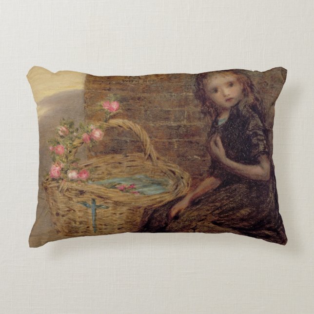 Das Blumen-Mädchen, 1872 (Öl auf Leinwand) Dekokissen (Vorderseite)