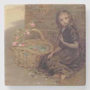 Das Blumen-Mädchen, 1872 (Öl auf Leinwand) Steinuntersetzer