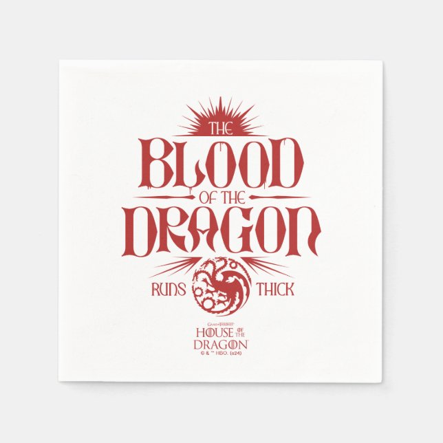 Das Blut des Drachen spielt dick Serviette (Vorderseite)