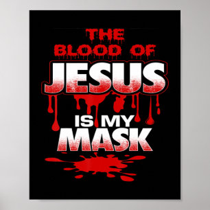 Das Blut Jesu ist mein Maske T-ShirtBold Designbl Poster