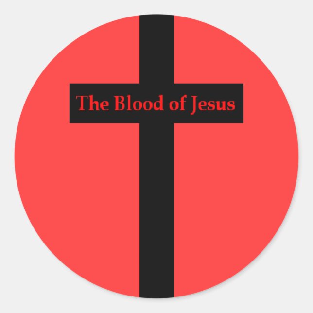 Das Blut Jesu Sticker (Vorderseite)