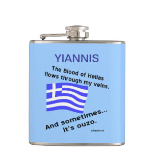 Das Blut von Hellas fließt durch meine Adern Manch Flachmann