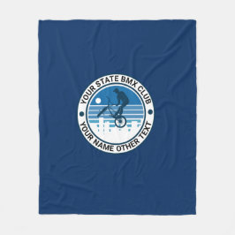 Das BMX Club Logo der Gruppe "Staat" hinzufügen Fleecedecke