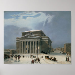 Das Bolschoi-Theater in Moskau Poster