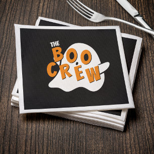 Das Boo Crew Ghost Family Halloween-Party Black Serviette