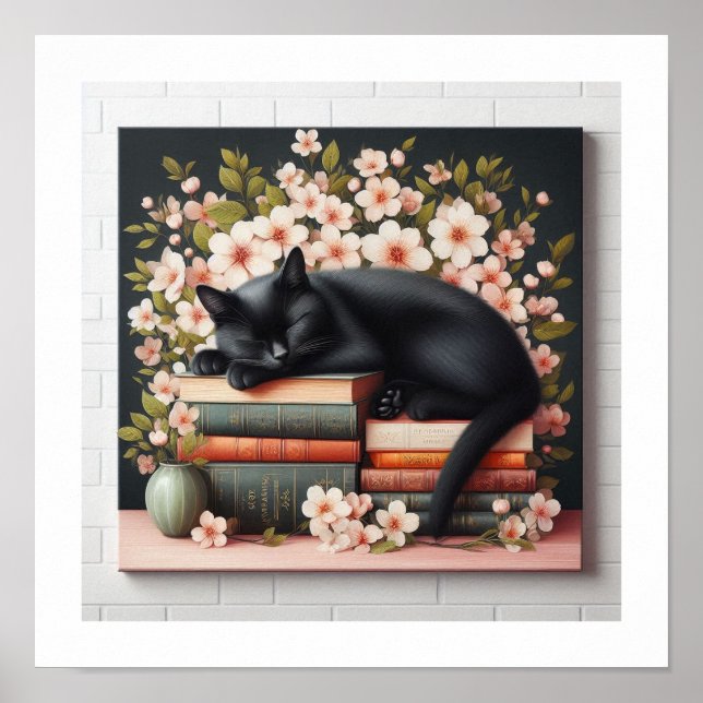 Das Bookmark Black Cat" Poster (Vorne)
