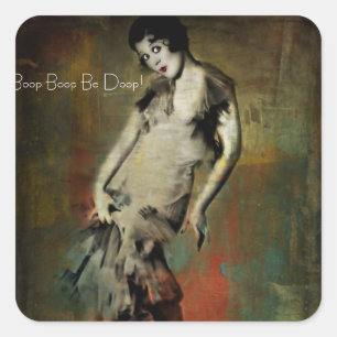 Das Boop Boop ist Doop Mädchen - Mae Questel Quadratischer Aufkleber