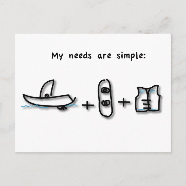 Das Boot ist alles, was ich brauche Postkarte (Vorderseite)