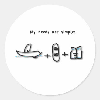 Das Boot ist alles, was ich brauche Runder Aufkleber